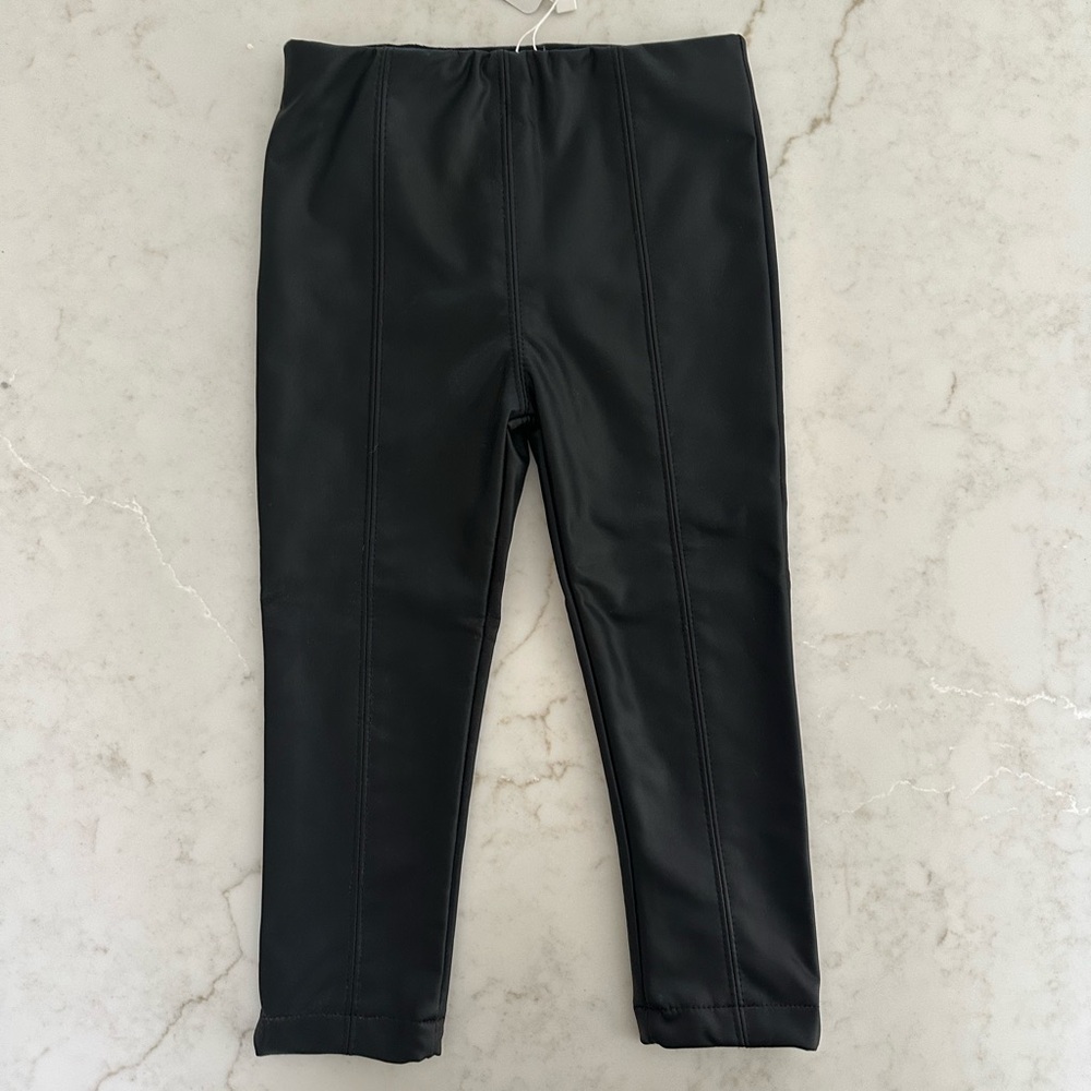 Mayoral Toddler Girls size 3 Faux Vegan Leather Leggings NWT